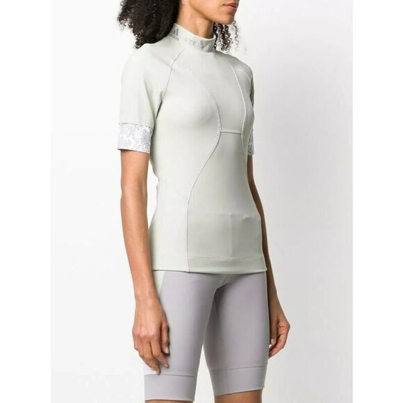 Adidas Stella McCartney Women Small Heat RDY Run Tee Green FK9701 Compression - Picture 3 of 6